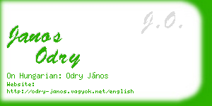 janos odry business card
