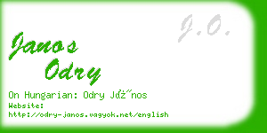 janos odry business card